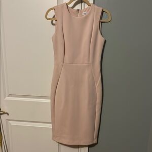 Chic Beige Sleeveless Dress